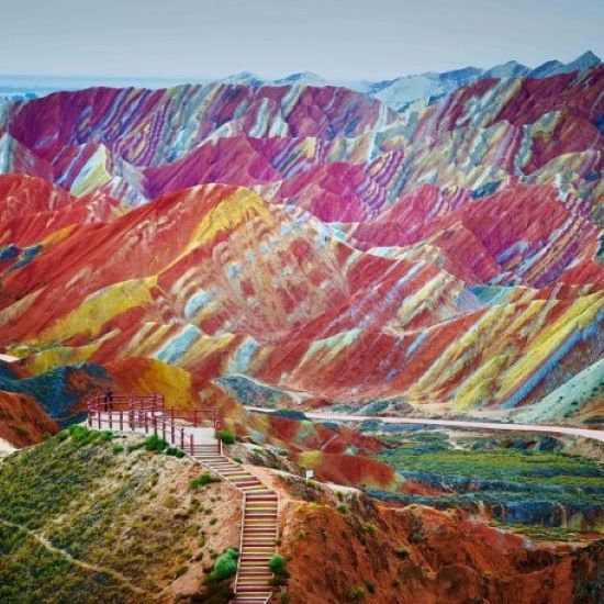 Rainbow mountains near Tabriz